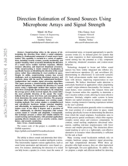 Direction Estimation of Sound Sources Using Microphone Arrays and Signal Strength