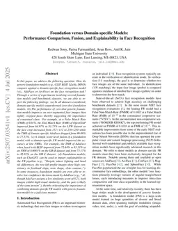 Foundation versus Domain-specific Models: Performance Comparison, Fusion, and Explainability in Face Recognition