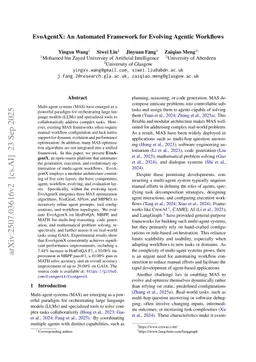 EvoAgentX: An Automated Framework for Evolving Agentic Workflows