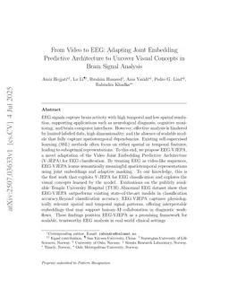 From Video to EEG: Adapting Joint Embedding Predictive Architecture to Uncover Saptiotemporal Dynamics in Brain Signal Analysis