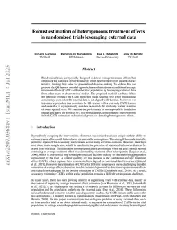 Robust estimation of heterogeneous treatment effects in randomized trials leveraging external data