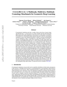 CosmoBench: A Multiscale, Multiview, Multitask Cosmology Benchmark for Geometric Deep Learning