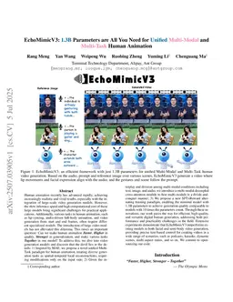 EchoMimicV3: 1.3B Parameters are All You Need for Unified Multi-Modal and Multi-Task Human Animation