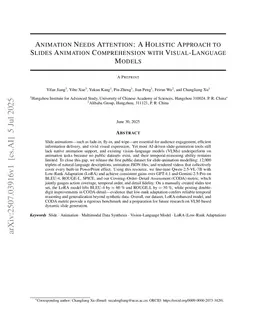 Animation Needs Attention: A Holistic Approach to Slides Animation Comprehension with Visual-Language Models