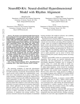 NeuroHD-RA: Neural-distilled Hyperdimensional Model with Rhythm Alignment