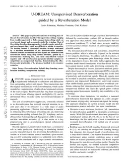 U-DREAM: Unsupervised Dereverberation guided by a Reverberation Model