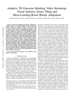 Adaptive 3D Gaussian Splatting Video Streaming: Visual Saliency-Aware Tiling and Meta-Learning-Based Bitrate Adaptation
