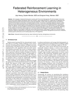 Federated Reinforcement Learning in Heterogeneous Environments