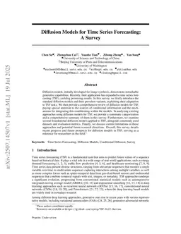 Diffusion Models for Time Series Forecasting: A Survey