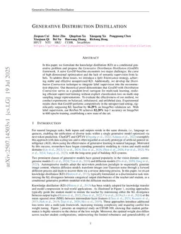 Generative Distribution Distillation