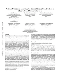 Positive-Unlabeled Learning for Control Group Construction in Observational Causal Inference