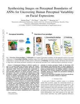 Synthesizing Images on Perceptual Boundaries of ANNs for Uncovering Human Perceptual Variability on Facial Expressions
