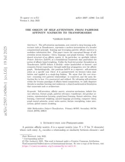The Origin of Self-Attention: Pairwise Affinity Matrices in Feature Selection and the Emergence of Self-Attention