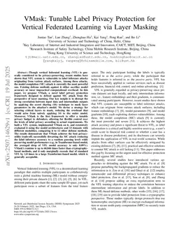 VMask: Tunable Label Privacy Protection for Vertical Federated Learning via Layer Masking