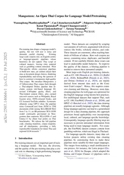 Mangosteen: An Open Thai Corpus for Language Model Pretraining