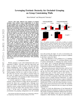 Leveraging Extrinsic Dexterity for Occluded Grasping on Grasp Constraining Walls