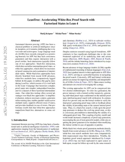 LeanTree: Accelerating White-Box Proof Search with Factorized States in Lean 4