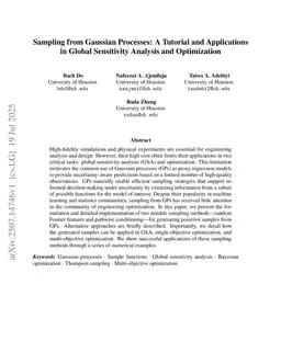 Sampling from Gaussian Processes: A Tutorial and Applications in Global Sensitivity Analysis and Optimization