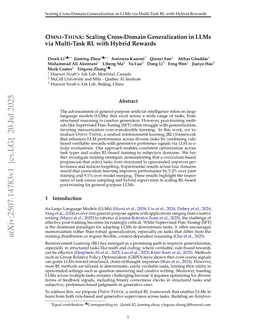 Omni-Thinker: Scaling Multi-Task RL in LLMs with Hybrid Reward and Task Scheduling
