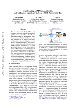 Manipulating LLM Web Agents with Indirect Prompt Injection Attack via HTML Accessibility Tree