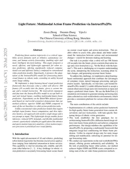 Light Future: Multimodal Action Frame Prediction via InstructPix2Pix