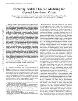 Exploring Scalable Unified Modeling for General Low-Level Vision