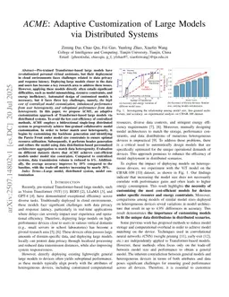 ACME: Adaptive Customization of Large Models via Distributed Systems