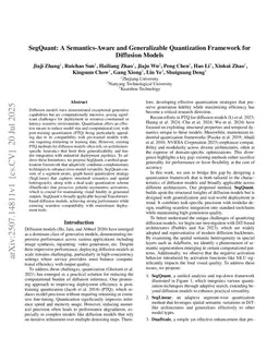 SegQuant: A Semantics-Aware and Generalizable Quantization Framework for Diffusion Models