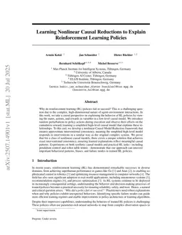 Learning Nonlinear Causal Reductions to Explain Reinforcement Learning Policies