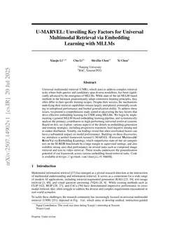 U-MARVEL: Unveiling Key Factors for Universal Multimodal Retrieval via Embedding Learning with MLLMs