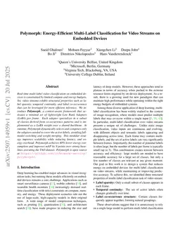 Polymorph: Energy-Efficient Multi-Label Classification for Video Streams on Embedded Devices