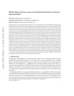 ROBAD: Robust Adversary-aware Local-Global Attended Bad Actor Detection Sequential Model
