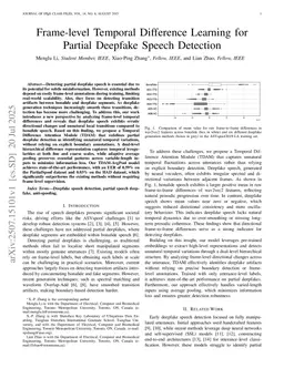 Frame-level Temporal Difference Learning for Partial Deepfake Speech Detection