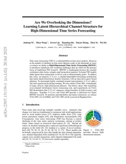 U-Cast: Learning Hierarchical Structures for High-Dimensional Time Series Forecasting