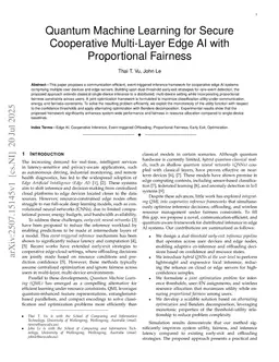 Quantum Machine Learning for Secure Cooperative Multi-Layer Edge AI with Proportional Fairness