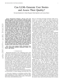 Can LLMs Generate User Stories and Assess Their Quality?