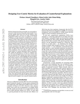 Designing User-Centric Metrics for Evaluation of Counterfactual Explanations