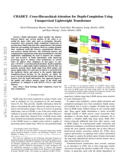 CHADET: Cross-Hierarchical-Attention for Depth-Completion Using Unsupervised Lightweight Transformer