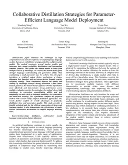 Collaborative Distillation Strategies for Parameter-Efficient Language Model Deployment