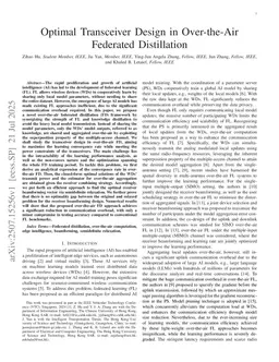 Optimal Transceiver Design in Over-the-Air Federated Distillation