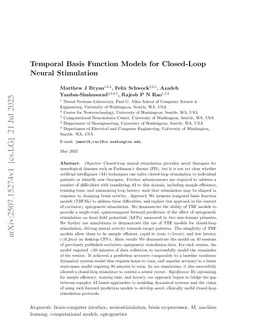 Temporal Basis Function Models for Closed-Loop Neural Stimulation
