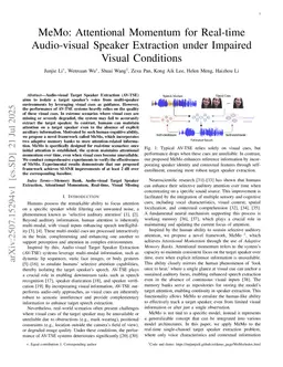 MeMo: Attentional Momentum for Real-time Audio-visual Speaker Extraction under Impaired Visual Conditions