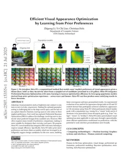 Efficient Visual Appearance Optimization by Learning from Prior Preferences