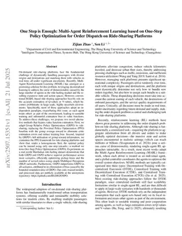 One Step is Enough: Multi-Agent Reinforcement Learning based on One-Step Policy Optimization for Order Dispatch on Ride-Sharing Platforms