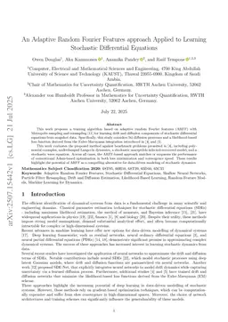 An Adaptive Random Fourier Features approach Applied to Learning Stochastic Differential Equations