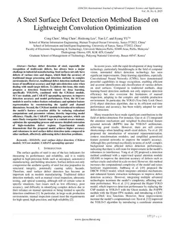 A Steel Surface Defect Detection Method Based on Lightweight Convolution Optimization