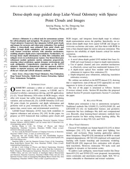 Dense-depth map guided deep Lidar-Visual Odometry with Sparse Point Clouds and Images