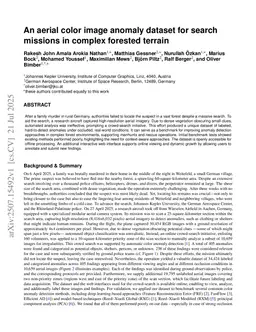 An aerial color image anomaly dataset for search missions in complex forested terrain
