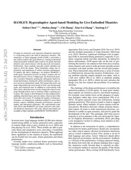 HAMLET: Hyperadaptive Agent-based Modeling for Live Embodied Theatrics