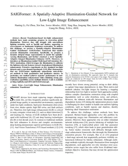 SAIGFormer: A Spatially-Adaptive Illumination-Guided Network for Low-Light Image Enhancement